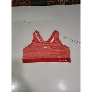 Nike Pro Sports Bra Size Large Red Racerback Pullover Bin 5